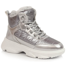 Vinceza sportskor i silver metallic silver för barn silver-