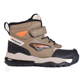 Snörstövlar för pojkar, isolerad Shelovet beige