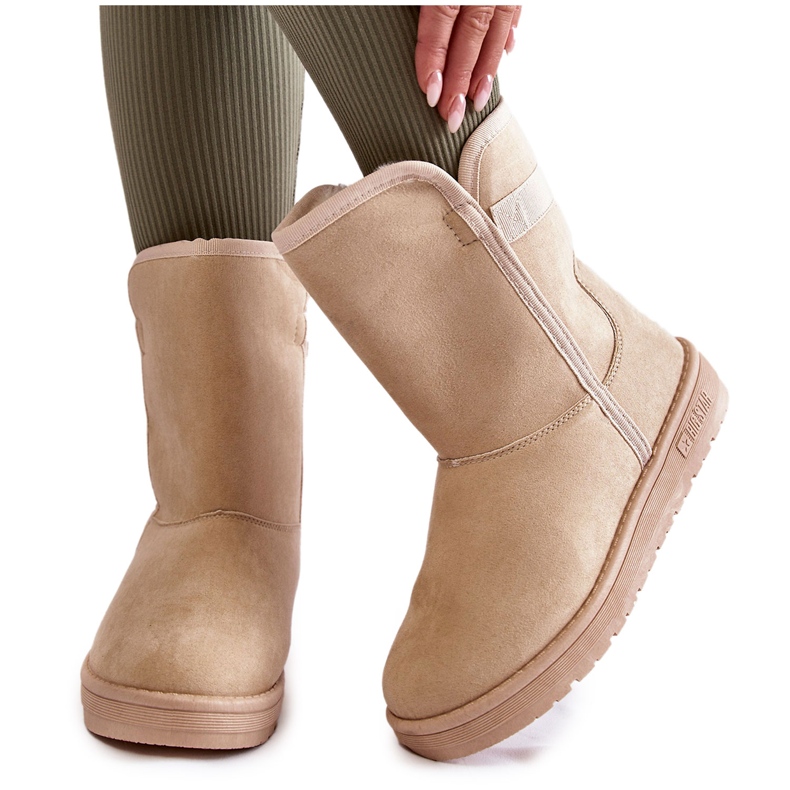 Höga snöstövlar för kvinnor Big Star KK274617 Ljus beige