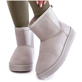 Slip-on snöstövlar för kvinnor Big Star KK274613 Grå