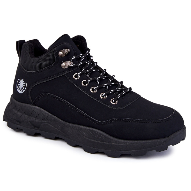 BM Otto Black Warm Trekking Shoes Trappers för män svart