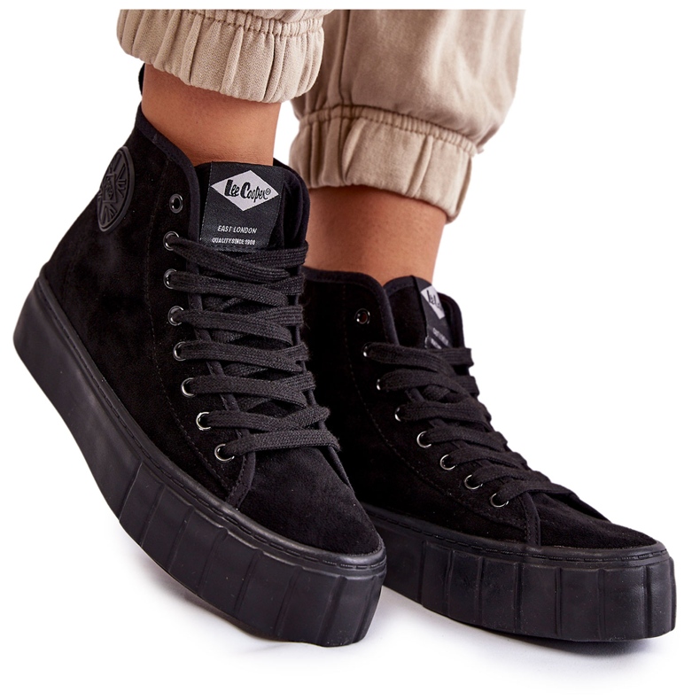 Svarta Lee Cooper LCJ-22-31-1432L High Sneakers