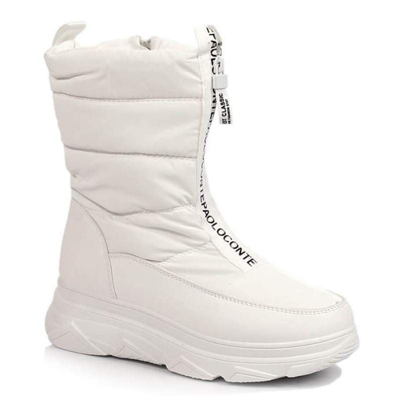 Snowboots med dragkedja Potocki W WOL120B vit