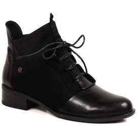 Svarta isolerade damstövlar med platt klack Jezzi