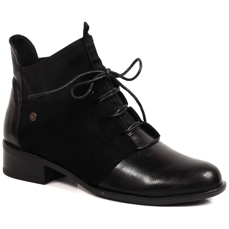 Svarta isolerade damstövlar med platt klack Jezzi