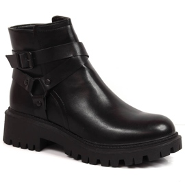 Kvinnors svart isolerade arbetare med ett spänne Laura La.Fi