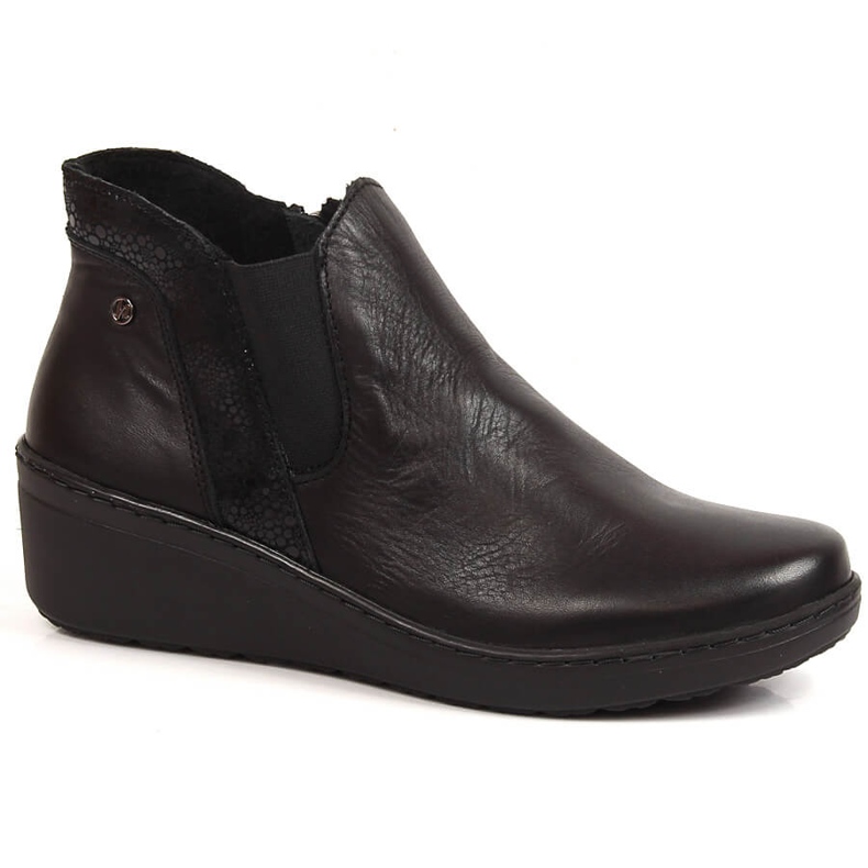 Bekväma svarta varma kilstövlar för kvinnor Helios 596