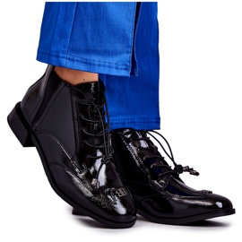 S.Barski Patentstövlar med dekoration, svart