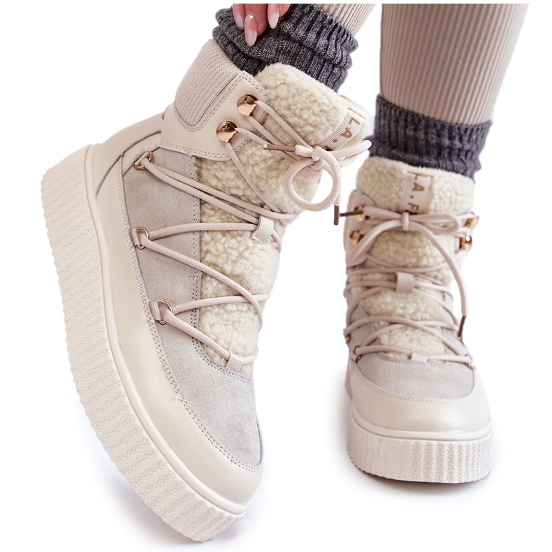PL4 Snöskor för kvinnor La.Fi 280072W-QN Ljus beige