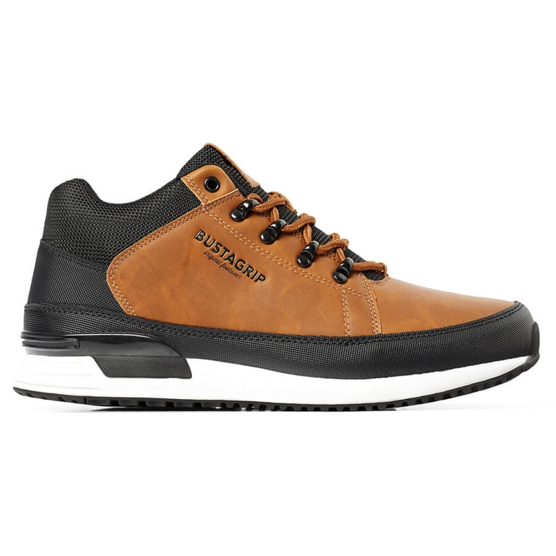 Brunt läder herrskor Cruiser Bustagrip