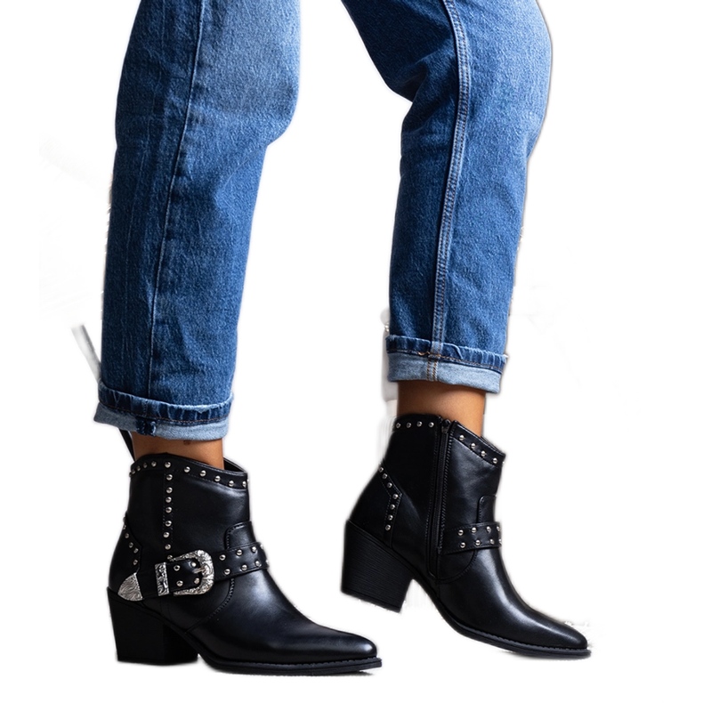 Svarta Zoila cowboystövlar