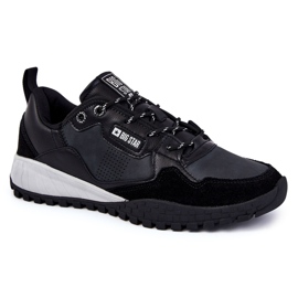 Klassiska sportskor för män Memory Foam Big Star KK174270 Svart