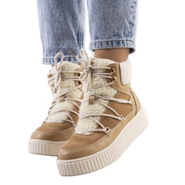 PA1 Bruna snöstövlar för dam från Laursen beige ecru