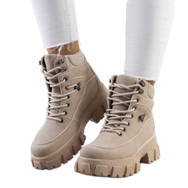 PA1 Beige Bisa vandringskängor för kvinnor