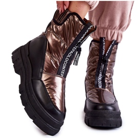 Vinceza Bekväma snökängor för kvinnor, bruna och svarta Elodia mångfärgad