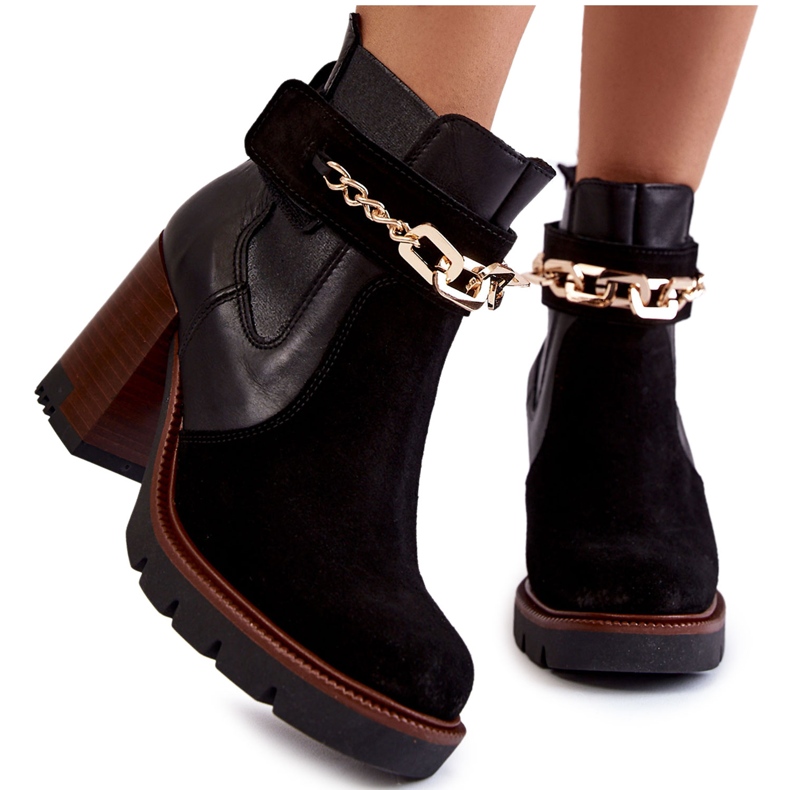 Skinnstövlar för dam Maciejka 05781-01 Svart