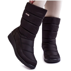 Black Warm Wedge Snow Boots Calena svart