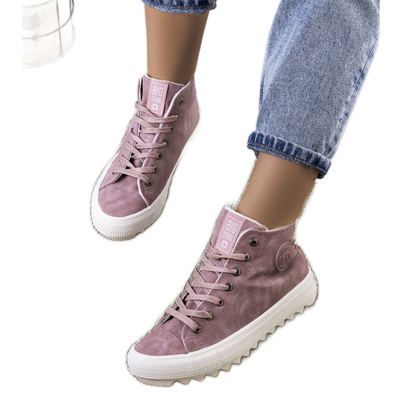 Rosa sneakers isolerade Big Star EE274113