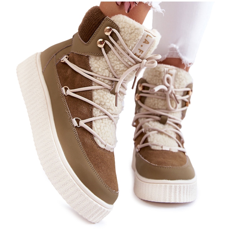 PL4 Snöskor för kvinnor La.Fi 280072KH-QN Brun-Grön