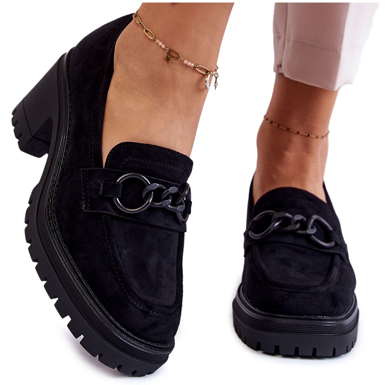 Vinceza Högklackat mocka för kvinnor Svart Sanya