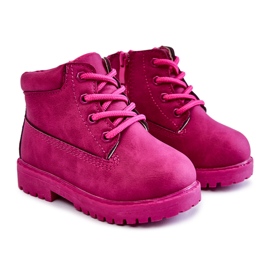 Barns Trappers Boots Med Dragkedjor Fuchsia Dexter rosa