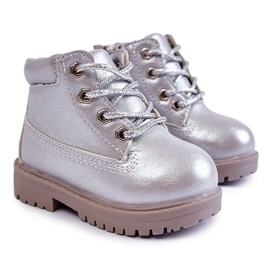 Barns Trappers Boots med dragkedja Silver Dexter