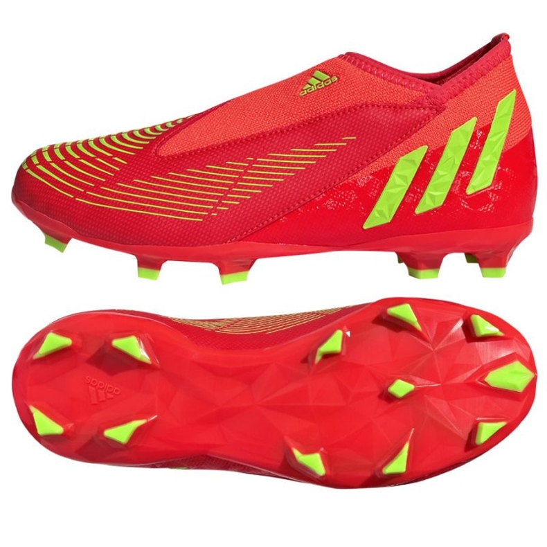 Adidas Predator Edge.3 Ll Fg Jr GW0985 fotbollsskor röd apelsiner och röda