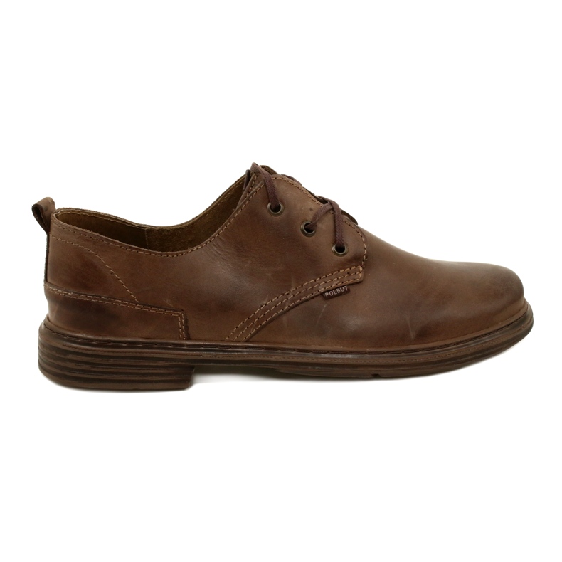 Polbut Mäns läderskor 191k brunt