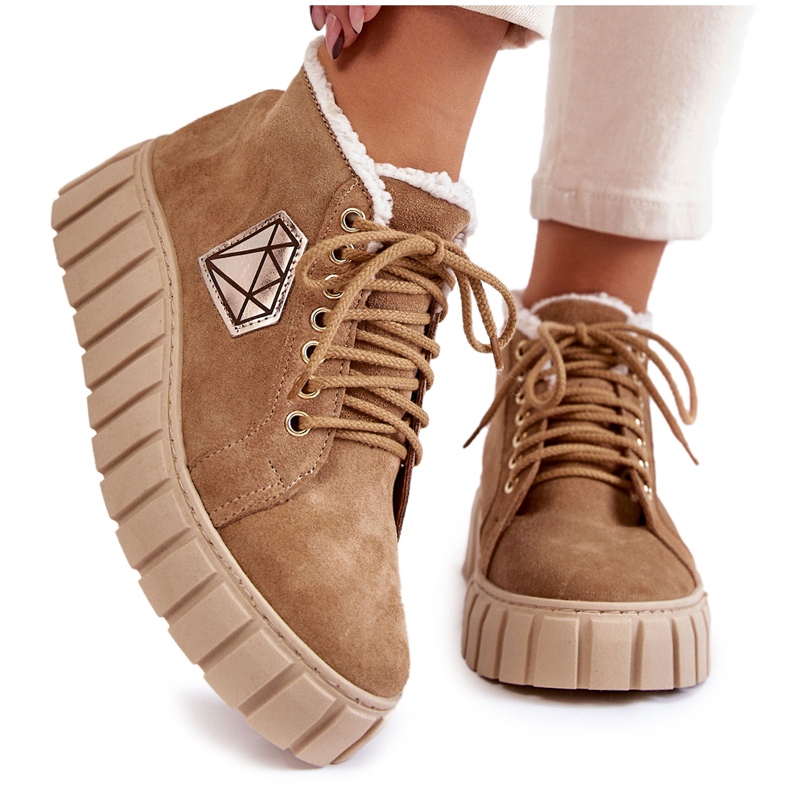 Lewski Shoes Mocka Sportskor Knyt Lewski Skor 3252 / N Beige