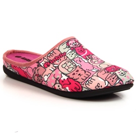 Bekväma damtofflor med löstagbart inlägg, rosa Inblu grå