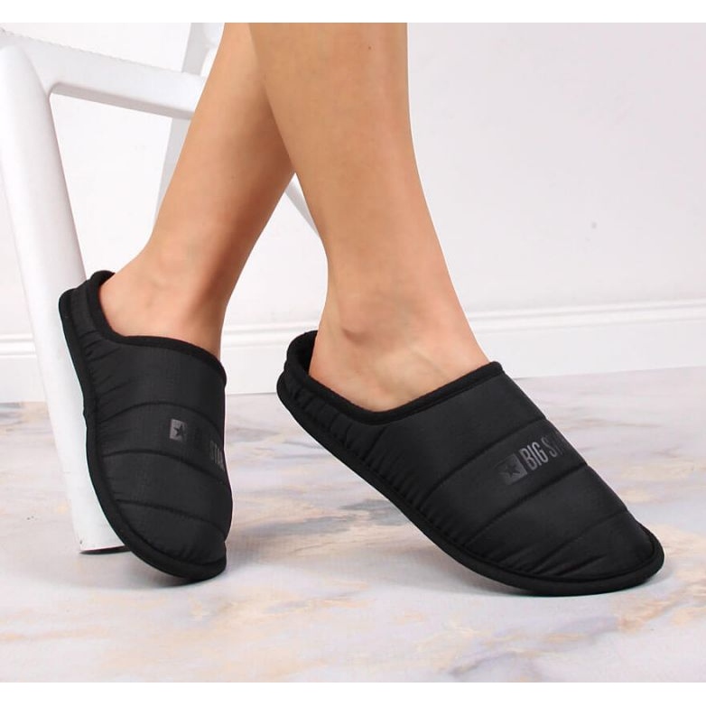 Big Star INT1773B isolerade slip-on tofflor svart