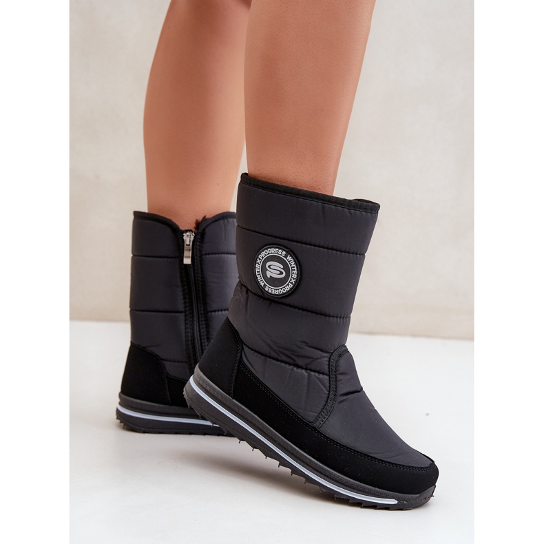 Snöskor för kvinnor med dragkedja Progress PROGJ-21-09 Svart