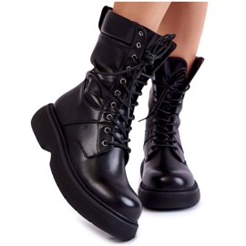 Skinnstövlar för kvinnor Snörstövlar Svart Passione