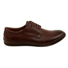 Olivier Herrläderskor 295L BROWN brun