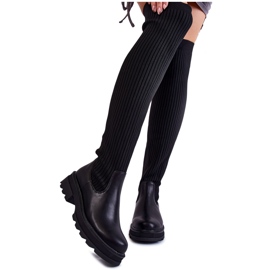 PA1 Damstrumpor Over The Knee Boots Glorie Black svart