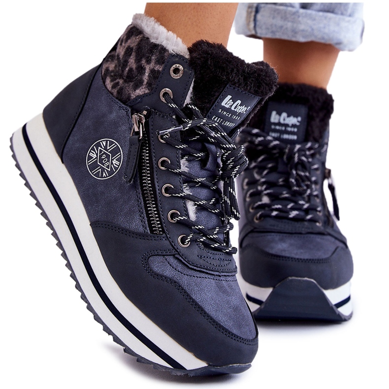 Varma stövlar för kvinnor Lee Cooper LCJ-22-31-1450 Marinblå