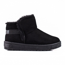 Korta snökängor för kvinnor i svart mocka Big Star KK274622