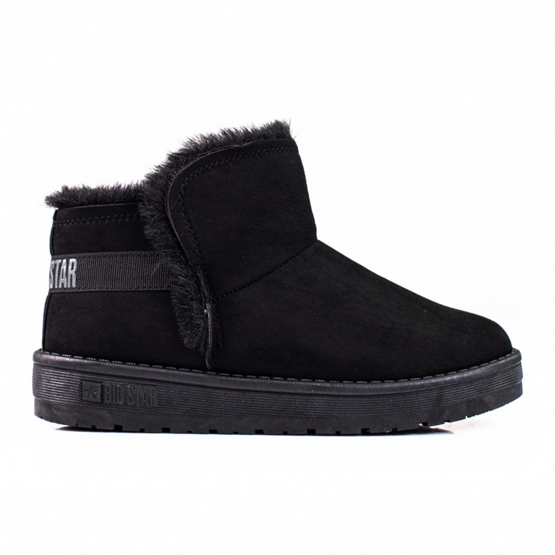 Korta snökängor för kvinnor i svart mocka Big Star KK274622