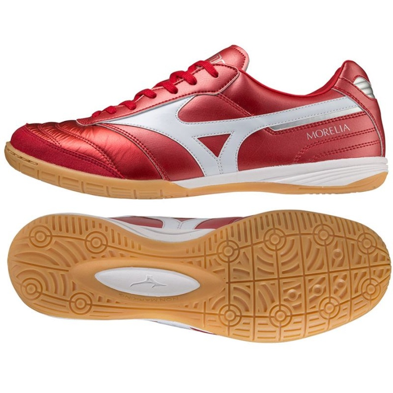 Mizuno Morelia Sala Elite In Q1GA221060 fotbollsskor röd apelsiner och röda