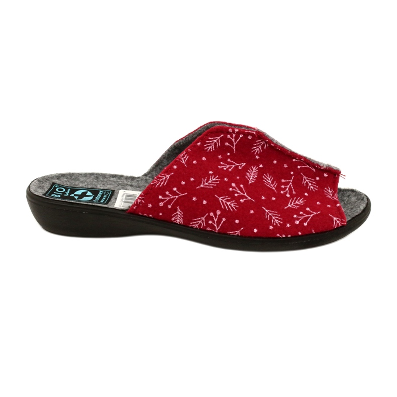 Kvinnors filt tofflor dik41 Bio Nature ADANEX 27778 röd