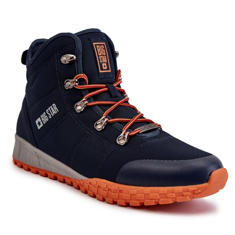 Trekkingskor för män Memory Foam Big Star KK174110 Marinblå