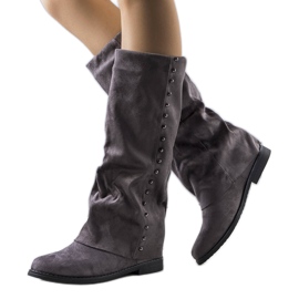 Grå kilstövlar från Balbin