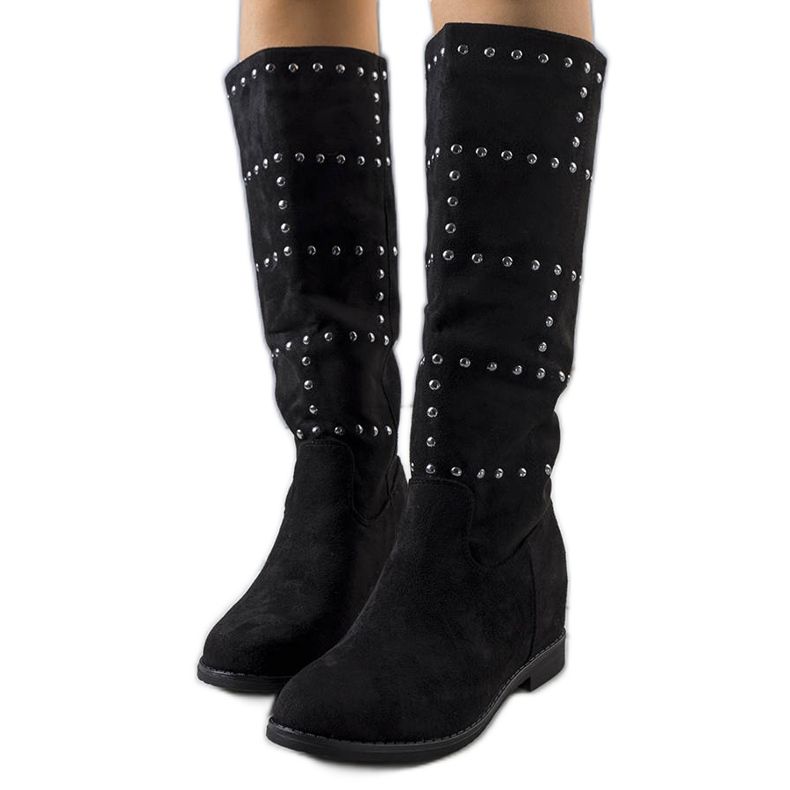 PA1 Svarta stövlar på kilen Mercato