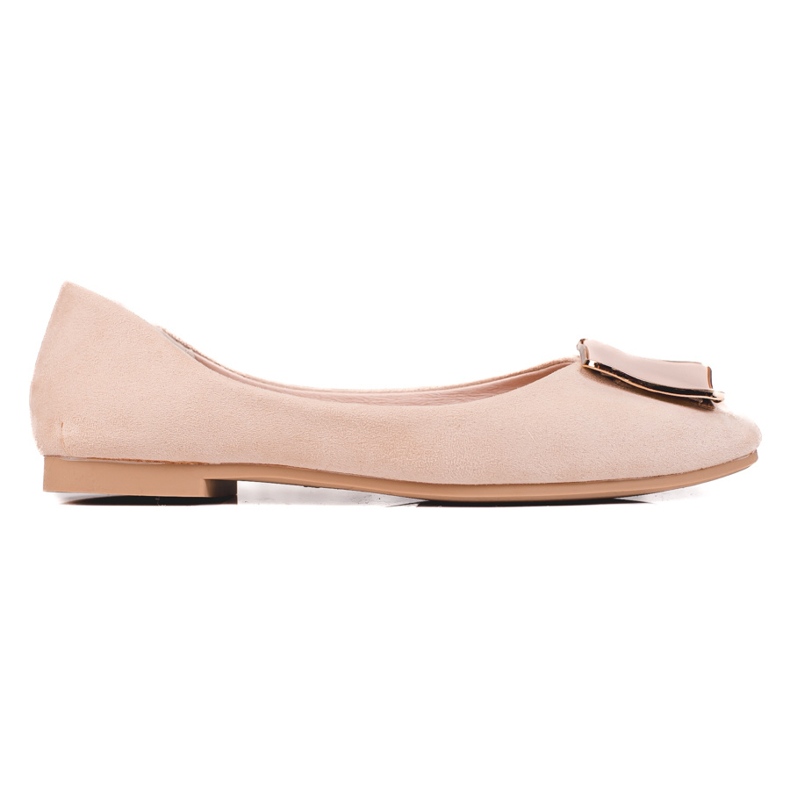 Beige ballerina i mocka