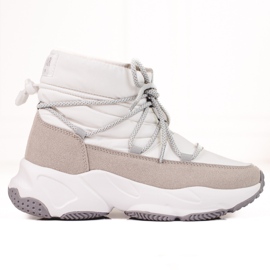 Vita snöstövlar för kvinnor Big Star KK274272 beige