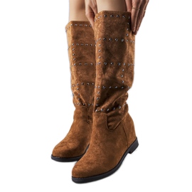 Camel wedge boots Mercato brun