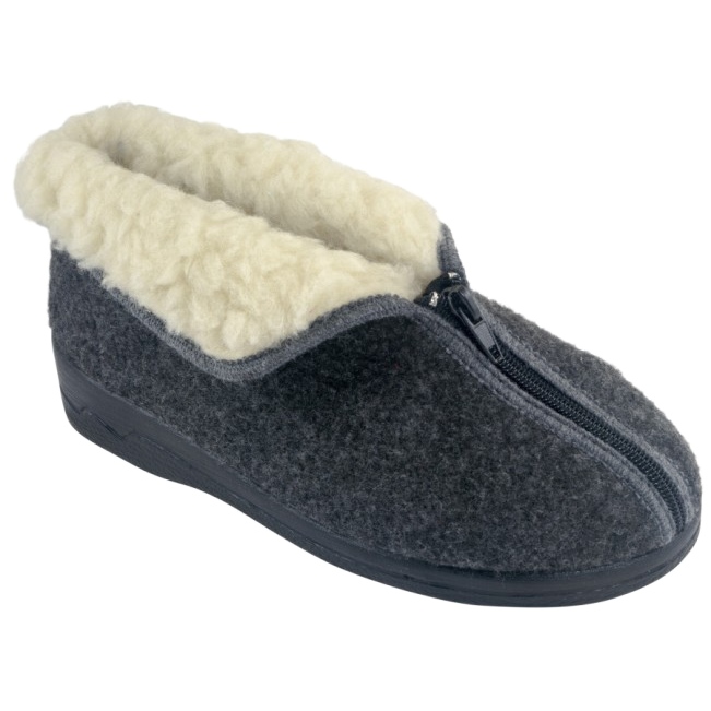 Isolerade tofflor i filt Adanex 26844-FBP7FU Grå