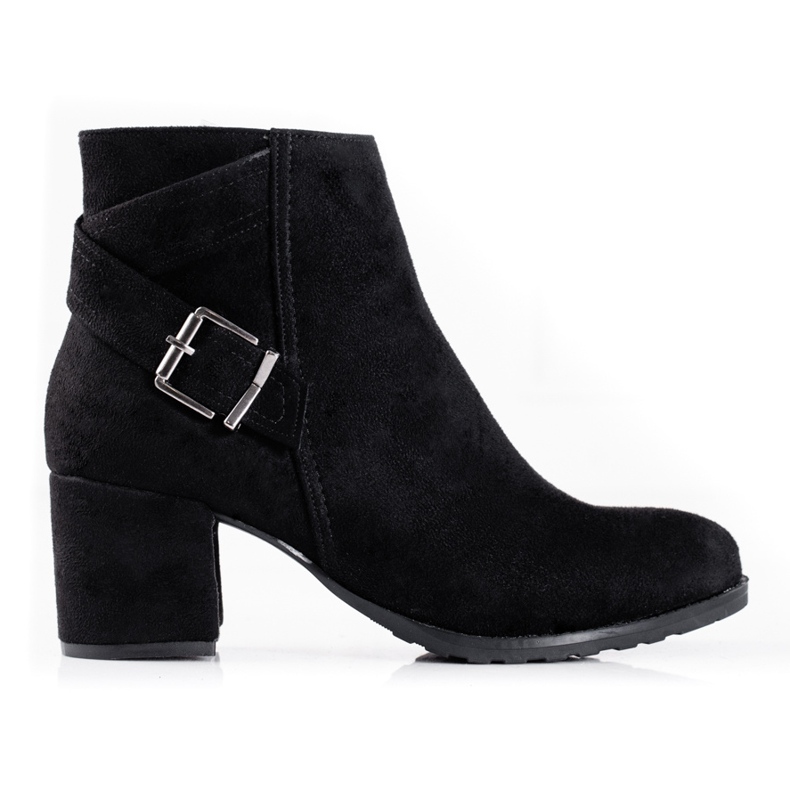 T.Sokolski Stövletter i mocka på Sokolski-stolpen svart