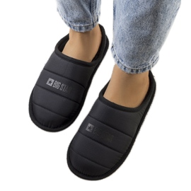 Big Star Svarta isolerade tofflor för kvinnor KK274602