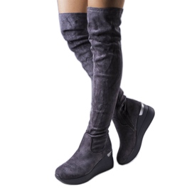 PA1 Grå kilstövlar i mocka från Roland